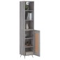 vidaXL Credenza Grigio Sonoma 34,5x34x180 cm in Legno Multistrato vidaXL Credenza Grigio Sonoma 34,5x34x180 cm in Legno Multistrato