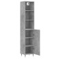 vidaXL Credenza Grigio Cemento 34,5x34x180 cm in Legno Multistrato vidaXL Credenza Grigio Cemento 34,5x34x180 cm in Legno Multistrato