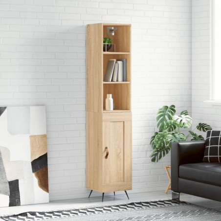 vidaXL Credenza Rovere Sonoma 34,5x34x180 cm in Legno Multistrato