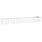 vidaXL Gabbia Polli Tetto Grigio Chiaro 803x98x90 cm Acciaio Zincato