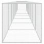 vidaXL Gabbia Polli Tetto Grigio Chiaro 803x98x90 cm Acciaio Zincato