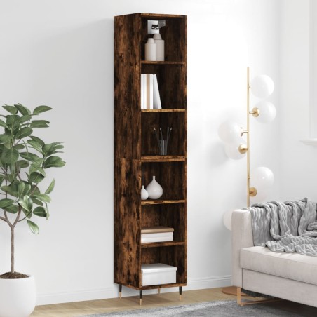vidaXL Credenza Rovere Fumo 34,5x32,5x180 cm in Legno Multistrato