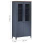 Credenza Alta Hill Grigia 85x37x170,5 cm in Legno di Pino Credenza Alta Hill Grigia 85x37x170,5 cm in Legno di Pino