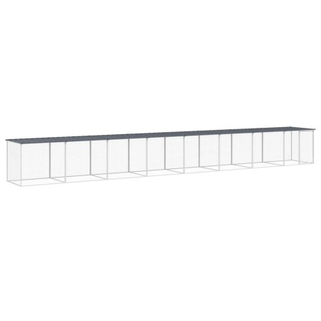 vidaXL Gabbia Polli con Tetto Antracite 803x98x90 cm Acciaio Zincato