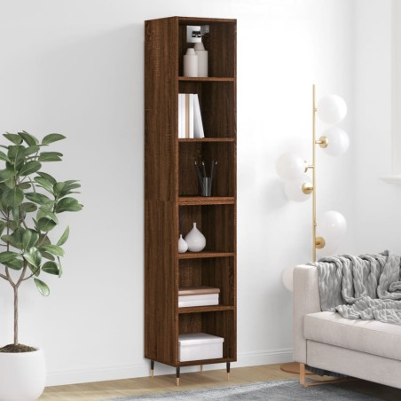 vidaXL Credenza Rovere Marrone 34,5x32,5x180 cm in Legno Multistrato