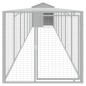 vidaXL Pollaio Area Corsa Grigio Chiaro 117x813x123 cm Acciaio Zincato vidaXL Pollaio Area Corsa Grigio Chiaro 117x813x123 cm Acciaio Zincato