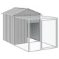vidaXL Pollaio Area Corsa Grigio Chiaro 117x813x123 cm Acciaio Zincato vidaXL Pollaio Area Corsa Grigio Chiaro 117x813x123 cm Acciaio Zincato