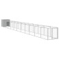 vidaXL Casetta Cani Corsa Grigio Chiaro 110x1221x110cm Acciaio Zincato