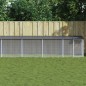 vidaXL Gabbia Polli con Tetto Antracite 1003x98x90 cm Acciaio Zincato vidaXL Gabbia Polli con Tetto Antracite 1003x98x90 cm Acciaio Zincato