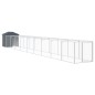 vidaXL Casetta Cani con Tetto Antracite 117x1017x123cm Acciaio Zincato