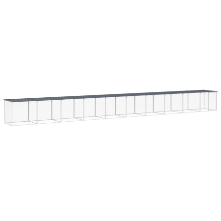 vidaXL Gabbia Polli con Tetto Antracite 1003x98x90 cm Acciaio Zincato