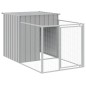 vidaXL Casetta Cani Corsa Grigio Chiaro 110x1221x110cm Acciaio Zincato