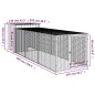 vidaXL Pollaio Area Corsa Grigio Chiaro 110x405x110 cm Acciaio Zincato vidaXL Pollaio Area Corsa Grigio Chiaro 110x405x110 cm Acciaio Zincato