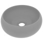 Lavandino Lusso Rotondo Grigio Chiaro Opaco 40x15cm in Ceramica Lavandino Lusso Rotondo Grigio Chiaro Opaco 40x15cm in Ceramica