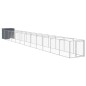 vidaXL Casetta Cani con Corsa Antracite 110x1221x110cm Acciaio Zincato