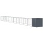 vidaXL Casetta Cani con Corsa Antracite 110x1221x110cm Acciaio Zincato