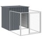 vidaXL Casetta Cani con Corsa Antracite 110x1221x110cm Acciaio Zincato