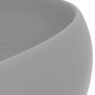 Lavandino Lusso Rotondo Grigio Chiaro Opaco 40x15cm in Ceramica Lavandino Lusso Rotondo Grigio Chiaro Opaco 40x15cm in Ceramica