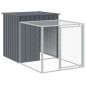 vidaXL Pollaio con Area Corsa Antracite 110x609x110 cm Acciaio Zincato vidaXL Pollaio con Area Corsa Antracite 110x609x110 cm Acciaio Zincato