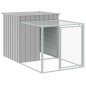 vidaXL Pollaio Area Corsa Grigio Chiaro 110x1221x110cm Acciaio Zincato vidaXL Pollaio Area Corsa Grigio Chiaro 110x1221x110cm Acciaio Zincato