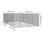 vidaXL Cuccia per Cani da Esterno Argento 4x8x2 m in Acciaio Zincato vidaXL Cuccia per Cani da Esterno Argento 4x8x2 m in Acciaio Zincato