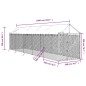 vidaXL Cuccia Cani da Esterno Tetto Argento 2x10x2,5 m Acciaio Zincato vidaXL Cuccia Cani da Esterno Tetto Argento 2x10x2,5 m Acciaio Zincato