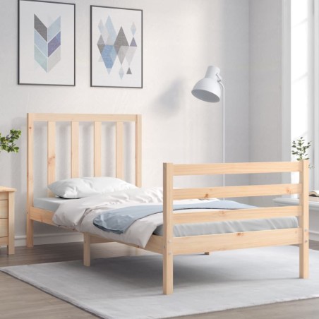 vidaXL Giroletto senza Materasso 90x200 cm in Legno Massello di Pino