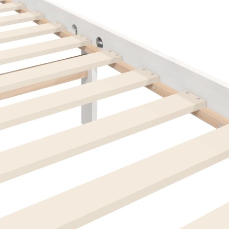 vidaXL Giroletto con Testiera Bianco 100x200 cm in Legno Massello