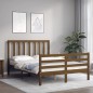 vidaXL Giroletto con Testiera Miele 120x200 cm in Legno Massello