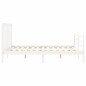 vidaXL Giroletto con Testiera Bianco 5FT King Size in Legno Massello vidaXL Giroletto con Testiera Bianco 5FT King Size in Legno Massello