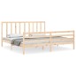 vidaXL Giroletto con Testiera 6FT Super King in Legno Massello vidaXL Giroletto con Testiera 6FT Super King in Legno Massello