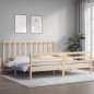 vidaXL Giroletto con Testiera 6FT Super King in Legno Massello vidaXL Giroletto con Testiera 6FT Super King in Legno Massello