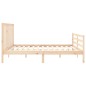 vidaXL Giroletto con Testiera 6FT Super King in Legno Massello vidaXL Giroletto con Testiera 6FT Super King in Legno Massello