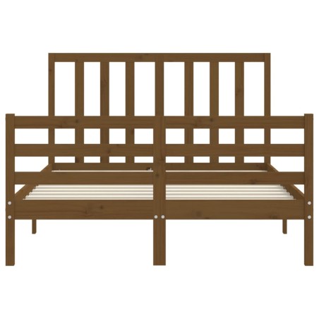 vidaXL Giroletto con Testiera Miele 140x200 cm in Legno Massello