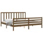 vidaXL Giroletto con Testiera ambra 200x200 cm in Legno Massello vidaXL Giroletto con Testiera ambra 200x200 cm in Legno Massello