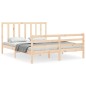 vidaXL Giroletto con Testiera 5FT King Size in Legno Massello