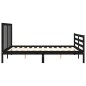 vidaXL Giroletto con Testiera Nero 5FT King Size in Legno Massello vidaXL Giroletto con Testiera Nero 5FT King Size in Legno Massello