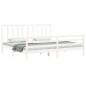 vidaXL Giroletto Testiera Bianco Super King Size in Legno Massello vidaXL Giroletto Testiera Bianco Super King Size in Legno Massello