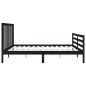 vidaXL Giroletto con Testiera Nero 6FT Super King in Legno Massello vidaXL Giroletto con Testiera Nero 6FT Super King in Legno Massello