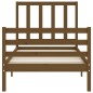vidaXL Giroletto con Testiera Miele 90x200 cm in Legno Massello vidaXL Giroletto con Testiera Miele 90x200 cm in Legno Massello