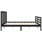 vidaXL Giroletto con Testiera Nero 200x200 cm in Legno Massello vidaXL Giroletto con Testiera Nero 200x200 cm in Legno Massello