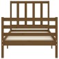 vidaXL Giroletto con Testiera Miele 100x200 cm in Legno Massello