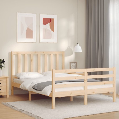 vidaXL Giroletto con Testiera 140x200 cm in Legno Massello