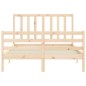 vidaXL Giroletto con Testiera 140x200 cm in Legno Massello vidaXL Giroletto con Testiera 140x200 cm in Legno Massello