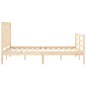 vidaXL Giroletto con Testiera 140x200 cm in Legno Massello vidaXL Giroletto con Testiera 140x200 cm in Legno Massello