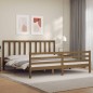 vidaXL Giroletto con Testiera Miele 6FT Super King in Legno Massello vidaXL Giroletto con Testiera Miele 6FT Super King in Legno Massello