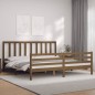 vidaXL Giroletto con Testiera Miele 6FT Super King in Legno Massello vidaXL Giroletto con Testiera Miele 6FT Super King in Legno Massello