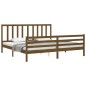 vidaXL Giroletto con Testiera Miele 6FT Super King in Legno Massello vidaXL Giroletto con Testiera Miele 6FT Super King in Legno Massello