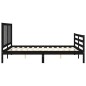 vidaXL Giroletto con Testiera Nero 5FT King Size in Legno Massello vidaXL Giroletto con Testiera Nero 5FT King Size in Legno Massello