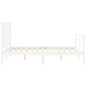 vidaXL Giroletto con Testiera Bianco 140x200 cm in Legno Massello vidaXL Giroletto con Testiera Bianco 140x200 cm in Legno Massello